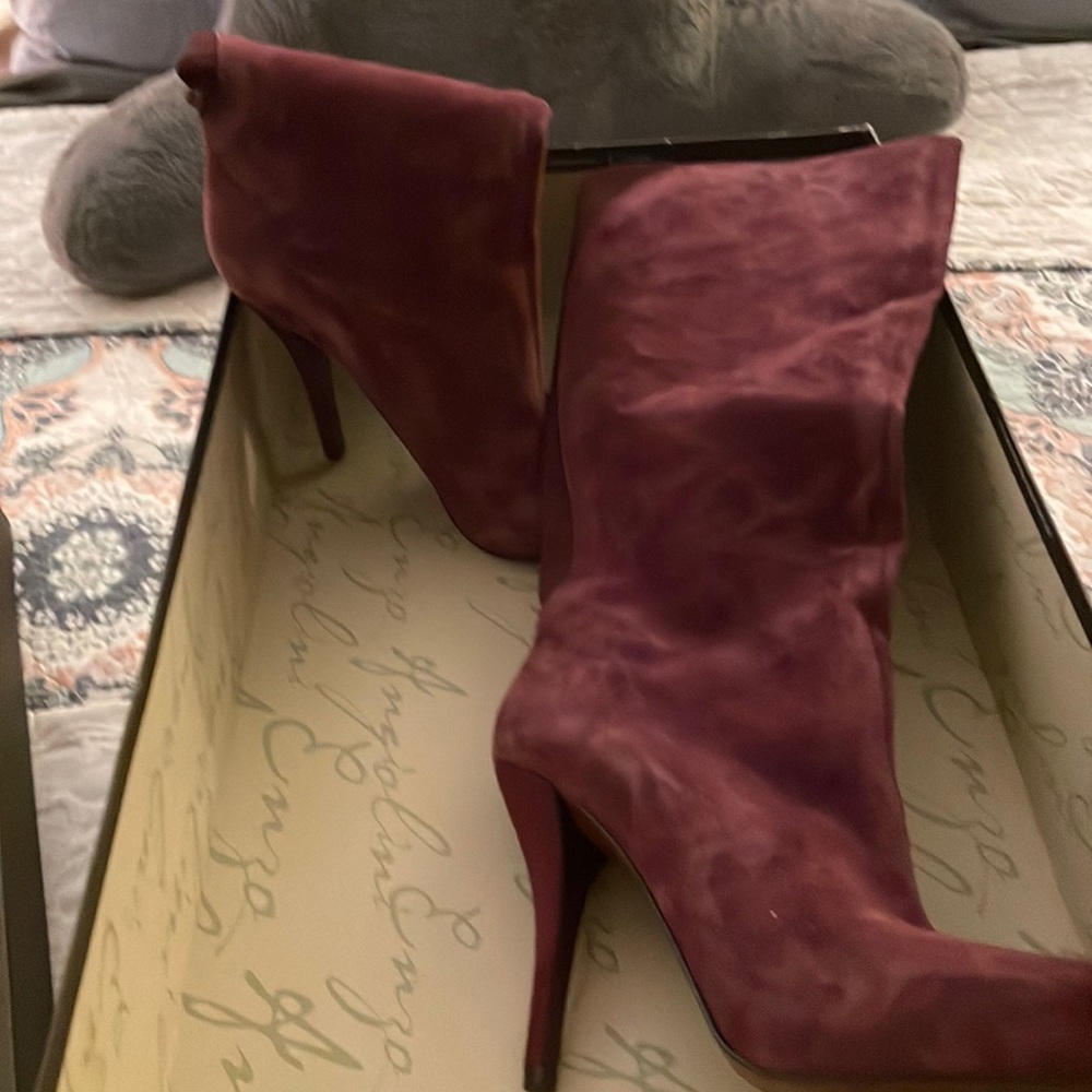 Enzo suede calf boots